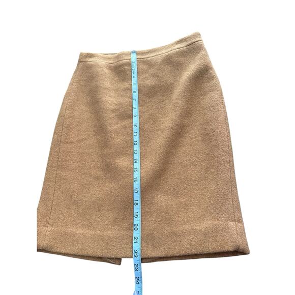 J.Crew Heather Brown Preppy Academia Scholarly Wool Blend Pencil Skirt Size 4 - Picture 10 of 10